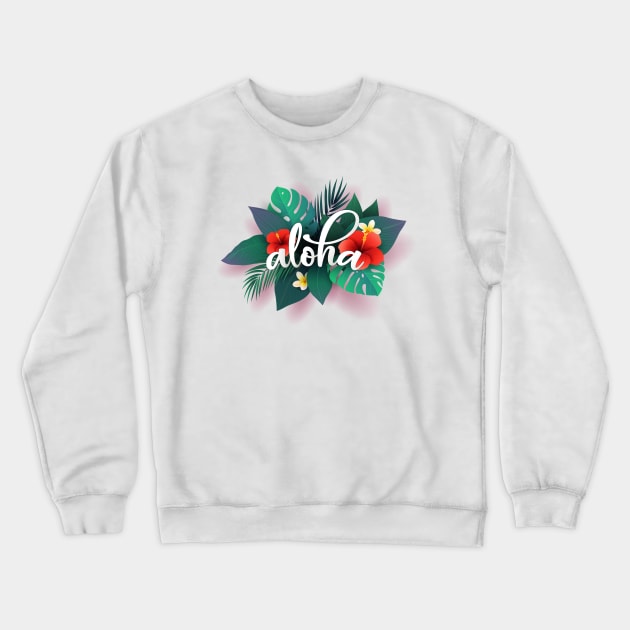 Aloha Crewneck Sweatshirt by Mako Design 